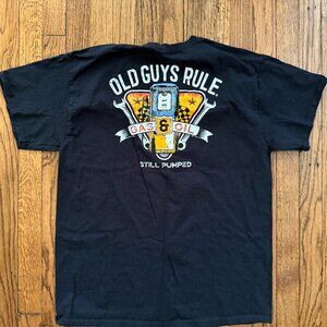 old guys rule  moto motorhead goth grunge black large tshirt